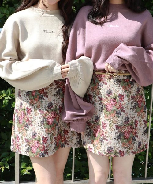 PairPair（ペアペア）の「胸ロゴ刺繍モックネックニットプルオーバー（ニット/セーター・レディース・アイボリー/ブラウン系その他/レンガ/スモークピンク/ライトベージュ・FREE）」の4枚目の写真