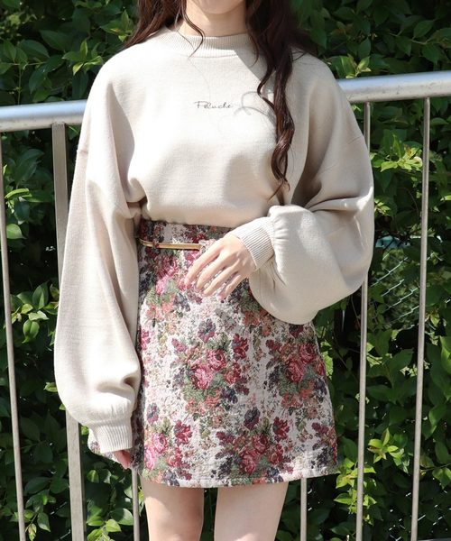 PairPair（ペアペア）の「胸ロゴ刺繍モックネックニットプルオーバー（ニット/セーター・レディース・アイボリー/ブラウン系その他/レンガ/スモークピンク/ライトベージュ・FREE）」の3枚目の写真