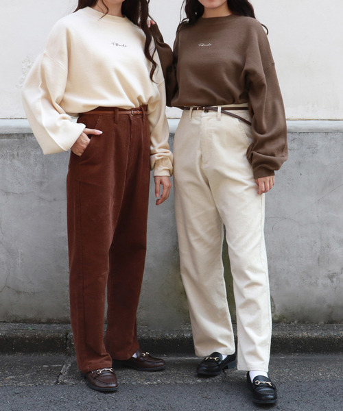 PairPair（ペアペア）の「胸ロゴ刺繍モックネックニットプルオーバー（ニット/セーター・レディース・アイボリー/ブラウン系その他/レンガ/スモークピンク/ライトベージュ・FREE）」の6枚目の写真