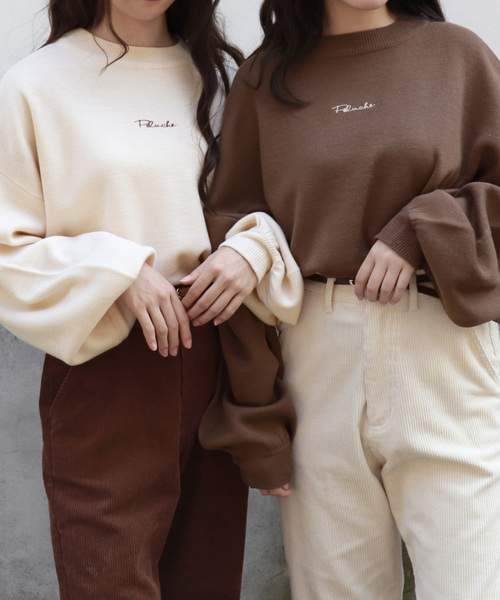 PairPair（ペアペア）の「胸ロゴ刺繍モックネックニットプルオーバー（ニット/セーター・レディース・アイボリー/ブラウン系その他/レンガ/スモークピンク/ライトベージュ・FREE）」の11枚目の写真