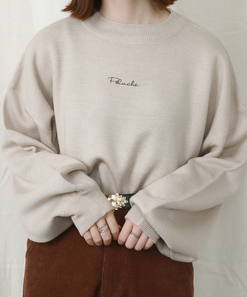 PairPair（ペアペア）の「胸ロゴ刺繍モックネックニットプルオーバー（ニット/セーター・レディース・アイボリー/ブラウン系その他/レンガ/スモークピンク/ライトベージュ・FREE）」の17枚目の写真