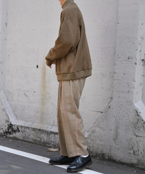 kutir（クティール）の「チェックワイドスラックス（その他パンツ・メンズ・ダークブラウン/ベージュ/ネイビー・SMALL/MEDIUM/LARGE）」の4枚目の写真