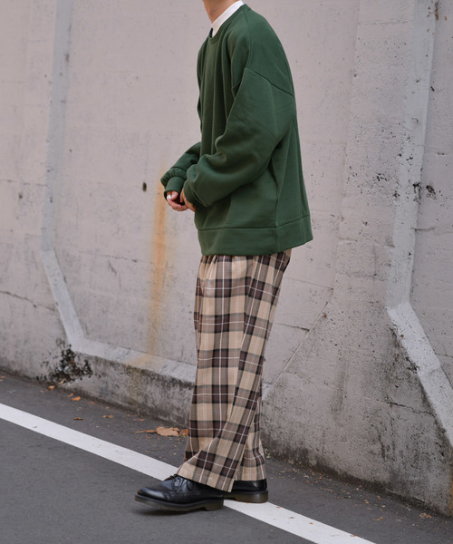 kutir（クティール）の「チェックワイドスラックス（その他パンツ・メンズ・ダークブラウン/ベージュ/ネイビー・SMALL/MEDIUM/LARGE）」の12枚目の写真