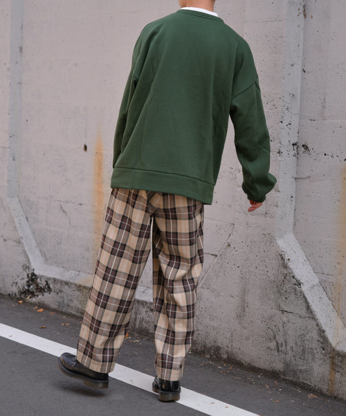 kutir（クティール）の「チェックワイドスラックス（その他パンツ・メンズ・ダークブラウン/ベージュ/ネイビー・SMALL/MEDIUM/LARGE）」の13枚目の写真