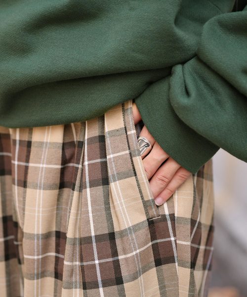kutir（クティール）の「チェックワイドスラックス（その他パンツ・メンズ・ダークブラウン/ベージュ/ネイビー・SMALL/MEDIUM/LARGE）」の17枚目の写真