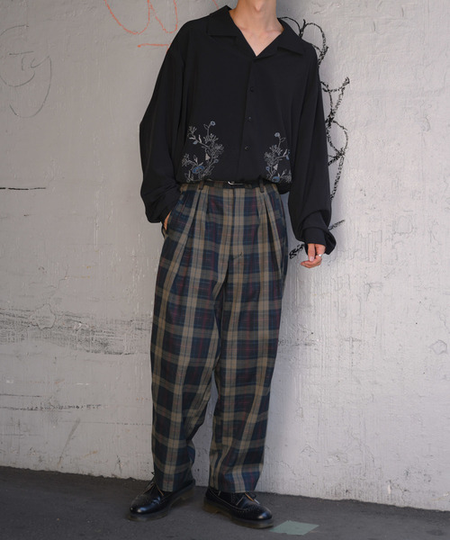 kutir（クティール）の「チェックワイドスラックス（その他パンツ・メンズ・ダークブラウン/ベージュ/ネイビー・SMALL/MEDIUM/LARGE）」の19枚目の写真