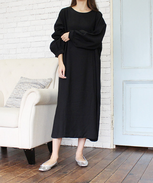 MODE ROBE(モードローブ)の「デザインワンピース(ワンピース・レディース・ブラック/ブラウン/ベージュ・FREE)」の2枚目の写真