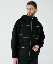 【White Mountaineering】メッシュコントラストラグランラゲージパーカ / WM2071201