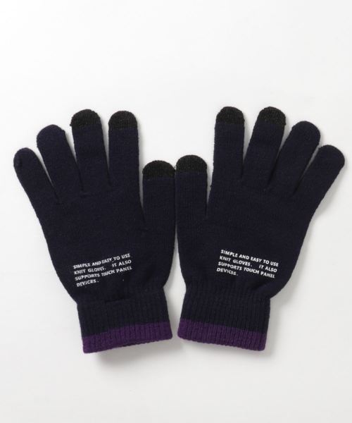 Nano Universe ナノユニバース の メッセージソリッドグローブ 手袋 Wear