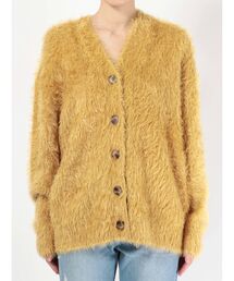 シャギーモヘアニットカーデ