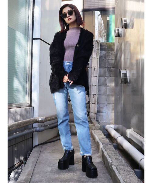 EMODA（エモダ）の「シャギーモヘアニットカーデ（カーディガン/ボレロ・レディース・ブラウン/ベージュ/ブラック・FREE）」の15枚目の写真