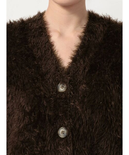 EMODA（エモダ）の「シャギーモヘアニットカーデ（カーディガン/ボレロ・レディース・ブラウン/ベージュ/ブラック・FREE）」の9枚目の写真