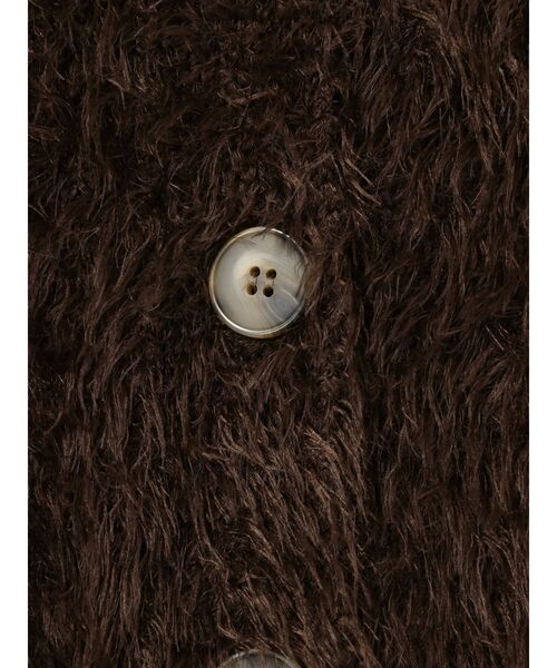 EMODA（エモダ）の「シャギーモヘアニットカーデ（カーディガン/ボレロ・レディース・ブラウン/ベージュ/ブラック・FREE）」の4枚目の写真