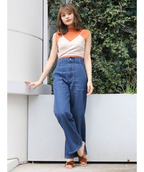 dazzlin（ダズリン）の「ビスチェシャツワンピース（ワンピース・レディース・ベージュ/ブラウン/オフホワイト・FREE）」の9枚目の写真