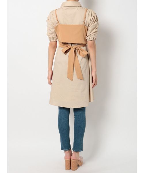 dazzlin（ダズリン）の「ビスチェシャツワンピース（ワンピース・レディース・ベージュ/ブラウン/オフホワイト・FREE）」の19枚目の写真