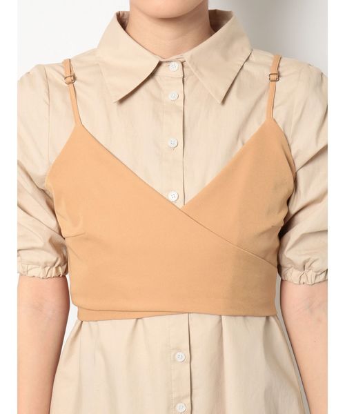 dazzlin（ダズリン）の「ビスチェシャツワンピース（ワンピース・レディース・ベージュ/ブラウン/オフホワイト・FREE）」の20枚目の写真