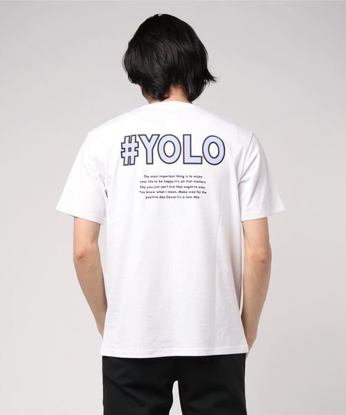 WEGO(ウィゴー)の「WEGO/バック配色プリントTシャツ(Tシャツ/カットソー・メンズ・ホワイト/ホワイト系その他/ブラック系その他/ブラック・SMALL/LARGE/MEDIUM)」の8枚目の写真