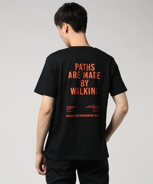 WEGO(ウィゴー)の「WEGO/バック配色プリントTシャツ(Tシャツ/カットソー・メンズ・ホワイト/ホワイト系その他/ブラック系その他/ブラック・SMALL/LARGE/MEDIUM)」の9枚目の写真