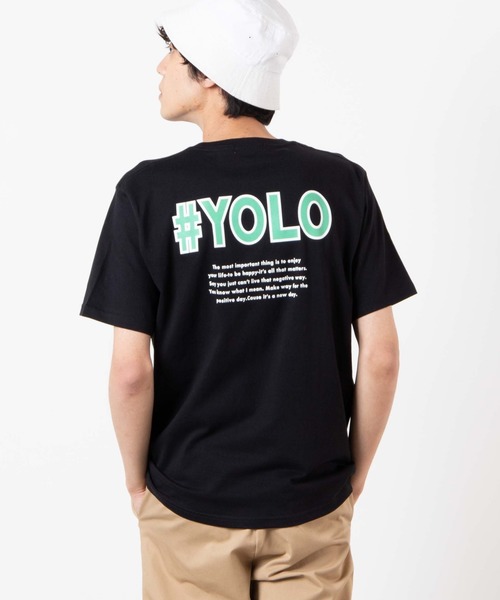 WEGO(ウィゴー)の「WEGO/バック配色プリントTシャツ(Tシャツ/カットソー・メンズ・ホワイト/ホワイト系その他/ブラック系その他/ブラック・SMALL/LARGE/MEDIUM)」の1枚目の写真