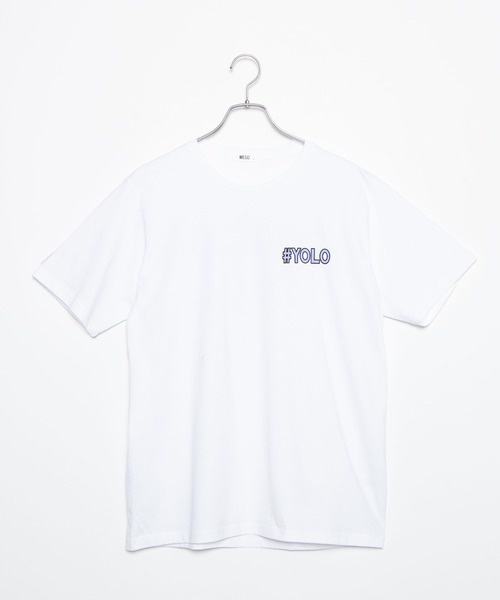 WEGO(ウィゴー)の「WEGO/バック配色プリントTシャツ(Tシャツ/カットソー・メンズ・ホワイト/ホワイト系その他/ブラック系その他/ブラック・SMALL/LARGE/MEDIUM)」の22枚目の写真