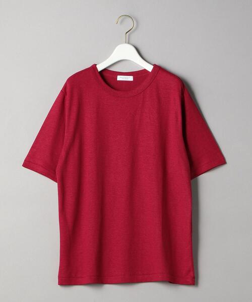 BEAUTY&YOUTH UNITED ARROWS（ビューティーアンドユースユナイテッドアローズ）の「BY 麻ブレンドショートスリーブTシャツ -ウォッシャブル- ◆（Tシャツ/カットソー・レディース・ダークグリーン/ブラウン/レッド/ホワイト/ブラック・FREE）」の5枚目の写真