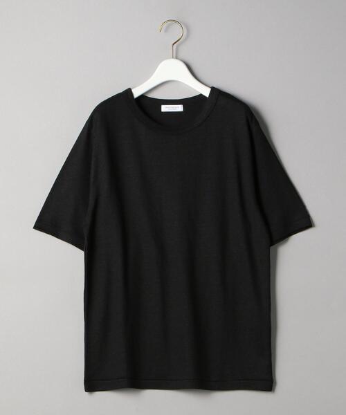 BEAUTY&YOUTH UNITED ARROWS（ビューティーアンドユースユナイテッドアローズ）の「BY 麻ブレンドショートスリーブTシャツ -ウォッシャブル- ◆（Tシャツ/カットソー・レディース・ダークグリーン/ブラウン/レッド/ホワイト/ブラック・FREE）」の2枚目の写真