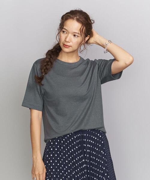 BEAUTY&YOUTH UNITED ARROWS（ビューティーアンドユースユナイテッドアローズ）の「BY 麻ブレンドショートスリーブTシャツ -ウォッシャブル- ◆（Tシャツ/カットソー・レディース・ダークグリーン/ブラウン/レッド/ホワイト/ブラック・FREE）」の16枚目の写真