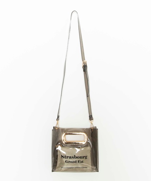 WEGO（ウィゴー）の「WEGO/【2点セット】サテンポーチ付きクリアショルダーバッグ（ショルダーバッグ・レディース・ブラック/ホワイト系その他・FREE）」の17枚目の写真