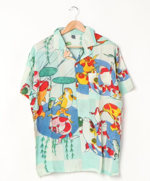 カヤ（カヤ）の「【カヤ】浮世絵メンズシャツ（シャツ/ブラウス・メンズ・ホワイト/ブラック/ネイビー/ブルー/ダークネイビー/ベージュ/グレー/ダークパープル/レッド/ホワイト系その他/ダークグレー/ダークベージュ・FREE）」の10枚目の写真