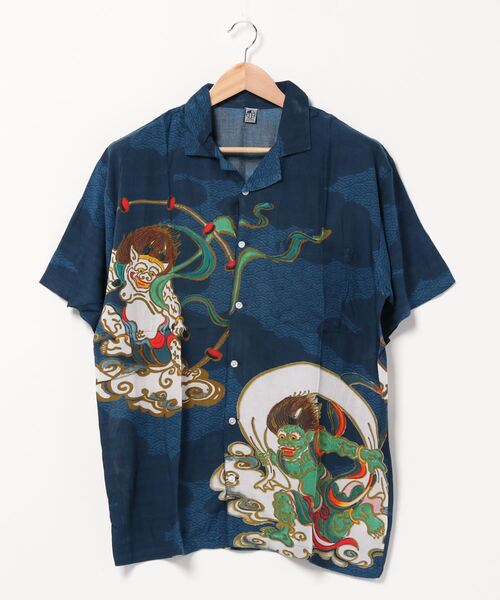 カヤ（カヤ）の「【カヤ】浮世絵メンズシャツ（シャツ/ブラウス・メンズ・ホワイト/ブラック/ネイビー/ブルー/ダークネイビー/ベージュ/グレー/ダークパープル/レッド/ホワイト系その他/ダークグレー/ダークベージュ・FREE）」の11枚目の写真