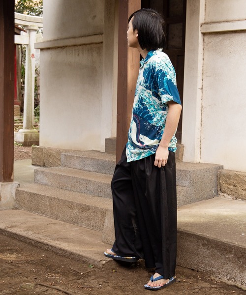 カヤ（カヤ）の「【カヤ】浮世絵メンズシャツ（シャツ/ブラウス・メンズ・ホワイト/ブラック/ネイビー/ブルー/ダークネイビー/ベージュ/グレー/ダークパープル/レッド/ホワイト系その他/ダークグレー/ダークベージュ・FREE）」の15枚目の写真