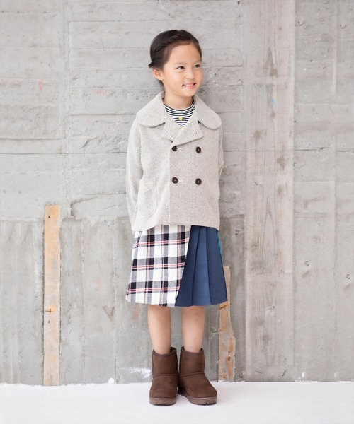 RAGMART(ラグマート)の「ショートジャケット(ナイロンジャケット・キッズ・アイボリー/ブラウン・120cm/100cm/130cm/110cm)」の3枚目の写真