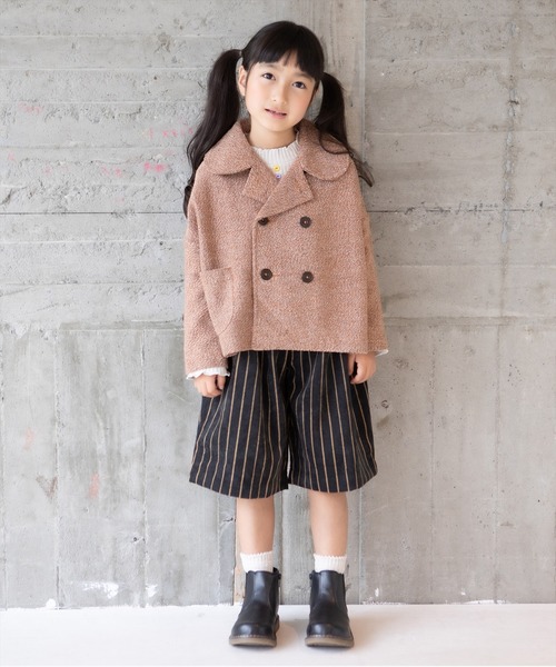 RAGMART(ラグマート)の「ショートジャケット(ナイロンジャケット・キッズ・アイボリー/ブラウン・120cm/100cm/130cm/110cm)」の6枚目の写真