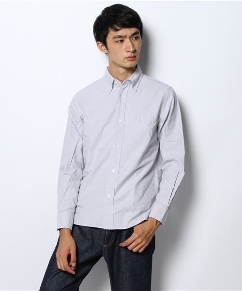 coen(コーエン)の「カラーオックスフォードボタンダウンシャツ(シャツ/ブラウス・メンズ・グレー/ダークブラウン・X-LARGE/X-SMALL/SMALL/LARGE/MEDIUM)」の9枚目の写真