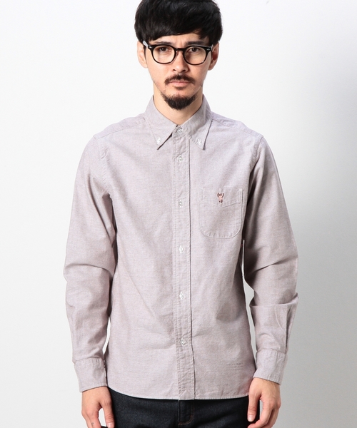 coen(コーエン)の「カラーオックスフォードボタンダウンシャツ(シャツ/ブラウス・メンズ・グレー/ダークブラウン・X-LARGE/X-SMALL/SMALL/LARGE/MEDIUM)」の11枚目の写真