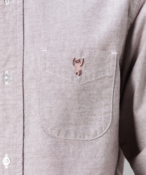 coen(コーエン)の「カラーオックスフォードボタンダウンシャツ(シャツ/ブラウス・メンズ・グレー/ダークブラウン・X-LARGE/X-SMALL/SMALL/LARGE/MEDIUM)」の6枚目の写真