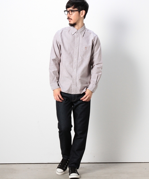 coen(コーエン)の「カラーオックスフォードボタンダウンシャツ(シャツ/ブラウス・メンズ・グレー/ダークブラウン・X-LARGE/X-SMALL/SMALL/LARGE/MEDIUM)」の8枚目の写真