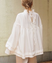 tiptop | 2020AW　フリル衿リボンフレアブラウス(シャツ/ブラウス)