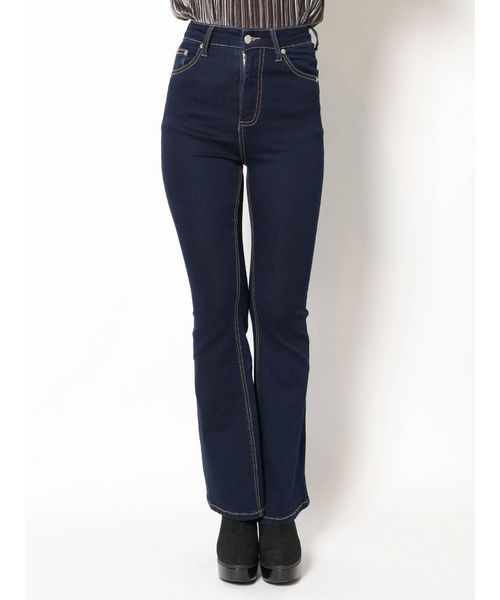 EVRIS(エヴリス)の「BASICフレアーDENIMパンツ(デニムパンツ・レディース・ブラック/インディゴブルー・SMALL/MEDIUM)」の15枚目の写真