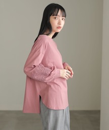 earth music&ecology | 袖レースプルオーバー　＊(Tシャツ/カットソー)