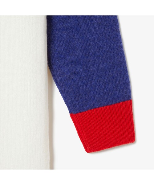 LACOSTE（ラコステ）の「Made in Franceスリーブ配色ワンピースニット 