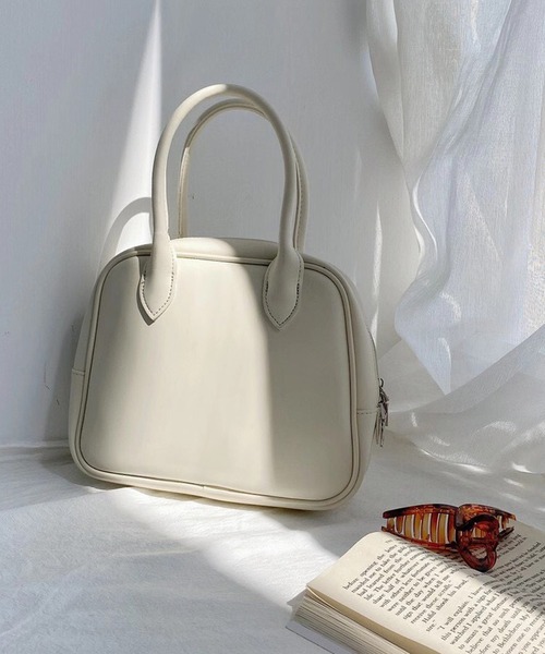 Port（ポート）の「トラぺゾイド ミニボストン ショルダー トートバッグ #（ボストンバッグ・レディース・ホワイト/ブラック/ブラウン/レッド/アイボリー/ライトブラウン・FREE）」の11枚目の写真