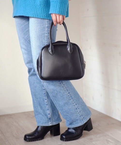 Port（ポート）の「トラぺゾイド ミニボストン ショルダー トートバッグ #（ボストンバッグ・レディース・ホワイト/ブラック/ブラウン/レッド/アイボリー/ライトブラウン・FREE）」の8枚目の写真