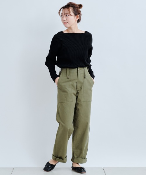 DouDou(ドゥドゥ)の「ベイカーパンツ(その他パンツ・レディース・カーキ・36/38)」の2枚目の写真