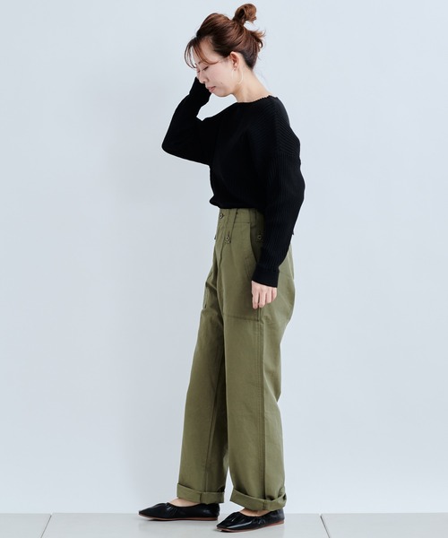 DouDou(ドゥドゥ)の「ベイカーパンツ(その他パンツ・レディース・カーキ・36/38)」の3枚目の写真