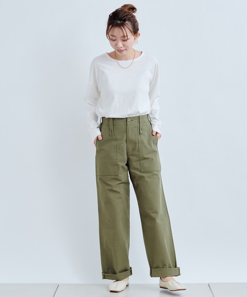 DouDou(ドゥドゥ)の「ベイカーパンツ(その他パンツ・レディース・カーキ・36/38)」の12枚目の写真