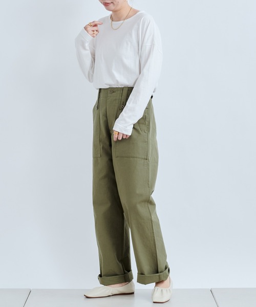 DouDou(ドゥドゥ)の「ベイカーパンツ(その他パンツ・レディース・カーキ・36/38)」の13枚目の写真