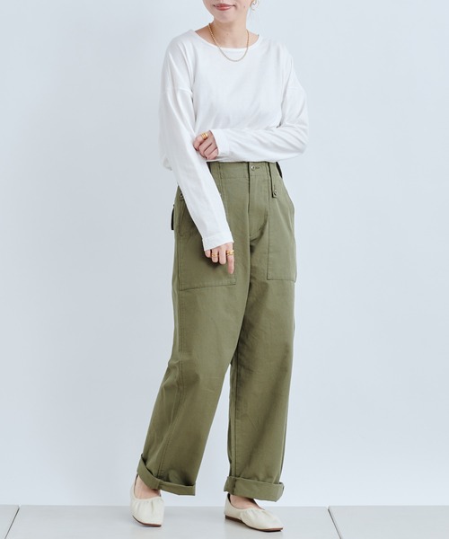 DouDou(ドゥドゥ)の「ベイカーパンツ(その他パンツ・レディース・カーキ・36/38)」の14枚目の写真