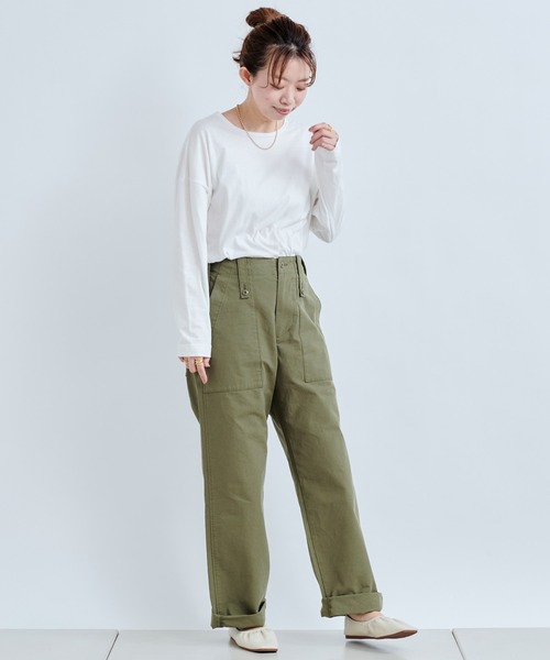 DouDou(ドゥドゥ)の「ベイカーパンツ(その他パンツ・レディース・カーキ・36/38)」の15枚目の写真