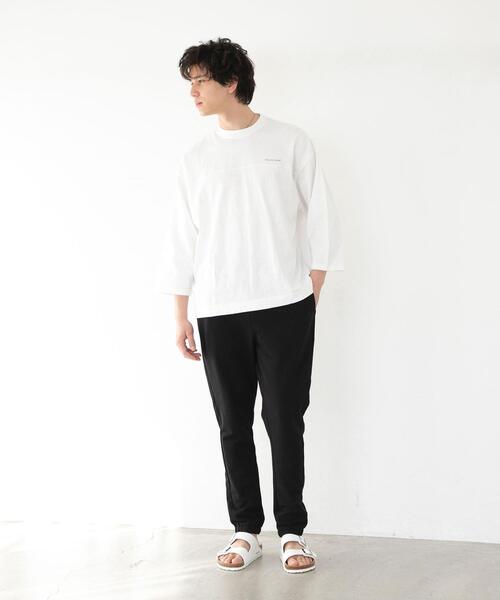 FEELING MADE(フィーリングメイド)の「FEELING MADE ソフトタッチスラブ フットボールTシャツ(Tシャツ/カットソー・メンズ・ダークグレー/ベージュ/ライム/ホワイト/パープル・MEDIUM/SMALL/LARGE)」の12枚目の写真